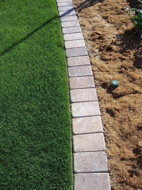 Mowing Strip, Front Yards Curb Appeal, Landscape Curbing, Brick Walkway, Landscape Edging, Lawn Edging, Fence Decor, Garden Edging, Lawn And Garden