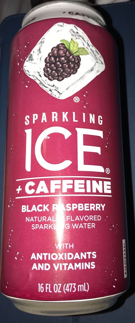 Sparkling ICE +caffeine black raspberry naturally flavored sparkling water Sparkling Ice Caffeine, Ice Drink, Flavored Sparkling Water, Black Raspberry, Iced Drinks, Sparkling Water, Sparkling Ice, Gourmet Food, Fun Drinks