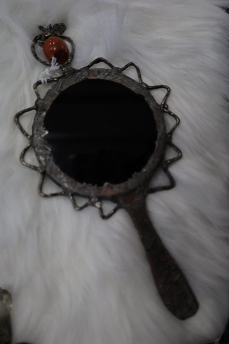 Obsidian Mirror, Soft Solder, Family Compound, Scrying Mirror, Pagan Altar, Witch Craft, Magic Mirror, Black Obsidian, Mirror Mirror