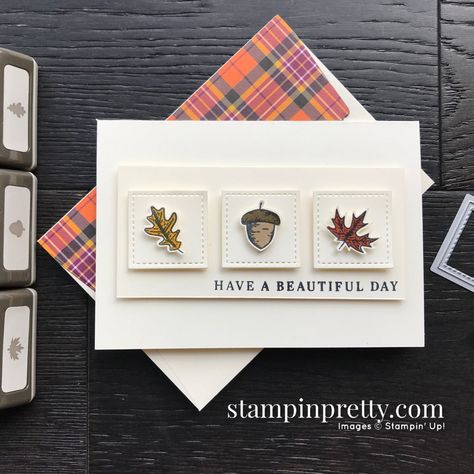 Autumn Punch, Mary Fish, Stampin Pretty, Autumn Cards, Leaf Cards, Stamping Ideas, Holiday Paper, Beautiful Autumn, Thanksgiving Cards