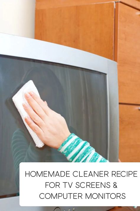 You can make a simple, effective homemade cleaner recipe for your TV screens and computer monitors. It’s easy to make, eco-friendly, and safe for your screens. Tv Cleaner, Clean Computer Screen, Tv Screen Cleaner, Housekeeping Hacks, Homemade Cleaner, Homemade Cleaners Recipes, Best Cleaner, Homemade Cleaning Solutions, Cleaner Recipes