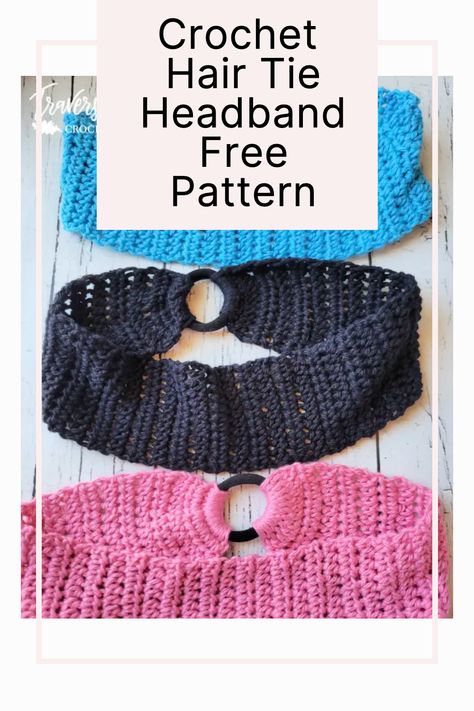 simple crochet hair tie headband free pattern Beginner Crochet Headband, Crochet Headband Free Pattern, Crochet Hair Tie, Easy Crochet Headband, Crochet Headband Free, Easy Crochet Headbands, Crochet Headband Pattern Free, Cozy Crochet Patterns, Front Post Double Crochet