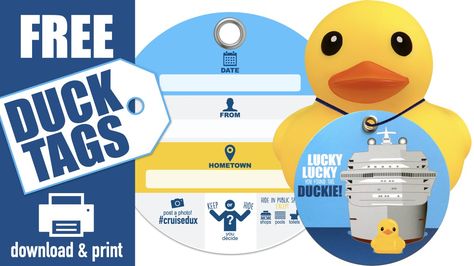 Carnival Duck Tags, Disney Cruise Duck Tags Free, Disney Cruise Duck Tag, Rubber Duck Cruise Tags, Free Printable Cruising Duck Tags, Cruise Rubber Ducks Tags, Cruise Ducks Tags Free, Disney Cruising Ducks Tags Printable Free, Cruise Duck Tags Printable Free