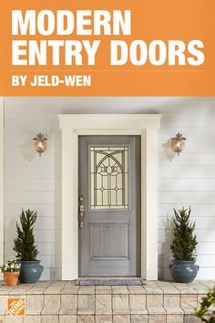 Update your home’s entry door with the Jeld-Wen Statement Fiberglass Door. Constructed with eco-friendly wood fibers and non-rot jambs to ensure longevity. The craftsman style is available in exterior and interior stains with light grain details for a wood look at a lower cost. Click to shop more modern and stylish front door options. Special order options available. See a store associate for details. Wardrobe Freshener, Exterior Fiberglass Doors, Front Door Options, Toilet Freshener, Modern Entry Doors, Front Door Trim, Door Options, Modern Entry Door, Modern Entry