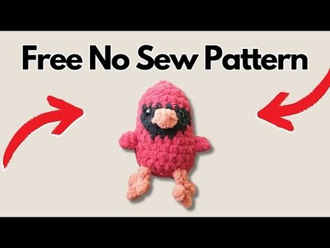 (19) No Sew Crochet Cardinal Tutorial: FREE PATTERN - YouTube Crochet Cardinal, Cardinal Pattern, No Sew Crochet, Bird Patterns, No Sew, Red Birds, Crochet Videos, Crochet Dolls, My Favorites