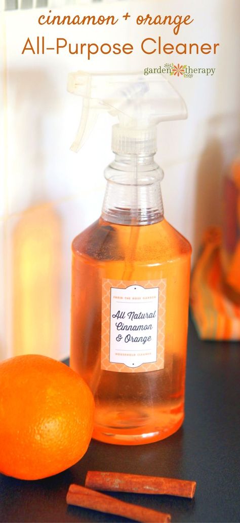 DIY cinnamon and orange all purpose cleaner recipe Orange Cleaner, Natural Cleaners Diy, Green Cleaning Recipes, Homemade Cleaners Recipes, Diy Cinnamon, Savon Diy, Natural Cleaning Recipes, Essential Oils Cleaning, Diy Cleaning Solution