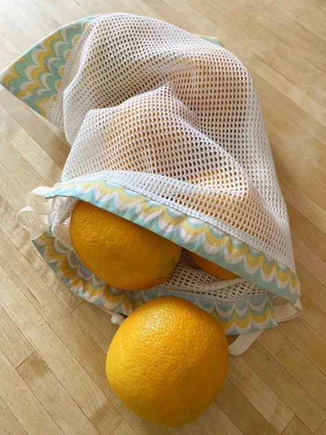 American Quilter's Society - How to Make Reusable Produce Bags Mesh Produce Bags, Vegetable Bag, Serger Thread, Reusable Produce Bags, Rice Bags, Produce Bags, Net Bag, Tapestry Needle, Sewing Bag