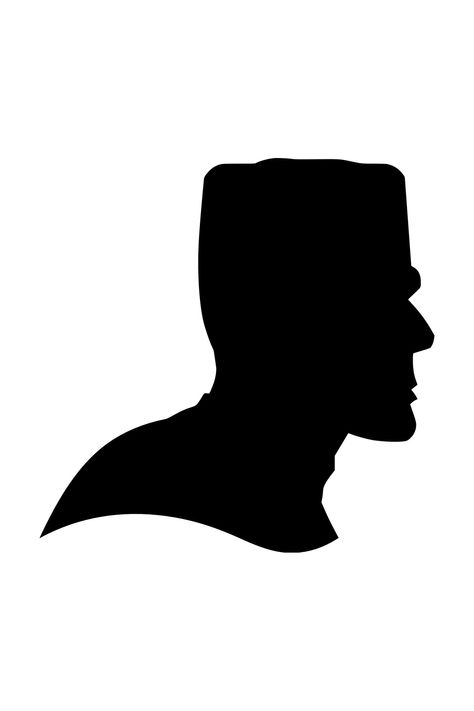 Silhouette of Frankenstein's Monster Monster Silhouette, Frankenstein's Monster, Quilt Design, Graphic Image, Frankenstein, Holidays, Vinyl, Halloween, Design