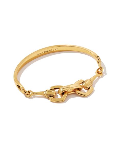 Accented by our signature Davie-shaped horse bits and embellished with our iconic hoofprint details, the Beau Link Bracelet in Vintage Gold is a Western-style stacking staple that’s ready for every adventure ahead.r r This bracelet is a part of Yellow Rose by Kendra Scott—a brand that celebrates the American Southwest with Kendra Scott staples alongside select curated jewelry pieces and accessories.,MetalVintage 23k Yellow Gold Over BrassClosureFoldover ClaspSize2.5 Inner Diameter, 0.51 StackedD Horse Bit Bracelet, Gertie Nazaroff, Gold And Silver Bracelet Stack, Gold Accent Jewelry, Jewelry 2024, Hoof Print, Jewelry Bracelets Gold, Horse Bits, American Southwest