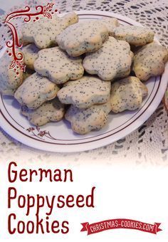 Poppyseed Cookies, German Sweets, Poppy Seed Cookies, German Things, Austrian Food, German Bakery, German Food Authentic, German Christmas Cookies, Seed Cookies