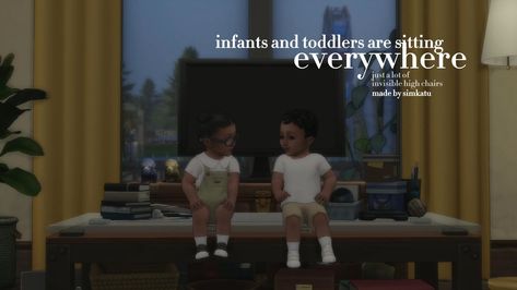 invisible high chairs or how infants and toddlers can sit anywhere | Patreon Toddler High Chair, Sims 4 Cas Mods, High Chairs, Sims 4 Gameplay, Sims 4 Toddler, Sims 4 Cas, Sims Community, Baby Seat, Sims Mods