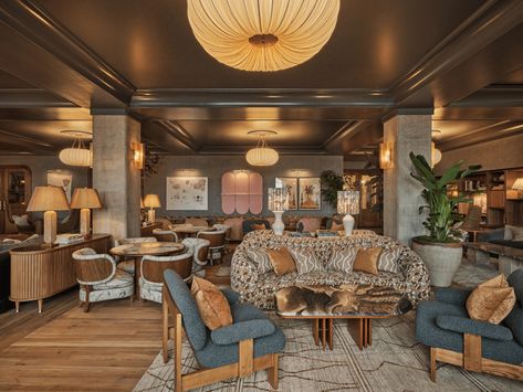 The first Soho House in the Pacific Northwest is now open Seattle Interior Design, Chateaux Interiors, Concrete Column, Victorian Architecture, Soho House, House Restaurant, The Pacific Northwest, Exposed Brick, The Pacific