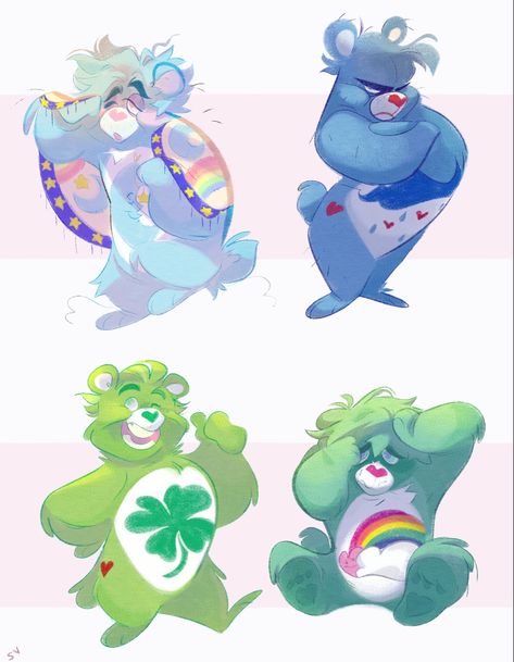 Grumpy Care Bear, Cartoon Characters As Humans, Fairy Artwork, Pokemon Drawings, Retro Cartoons, Bear Art, Care Bear, Environment Concept Art, Care Bears