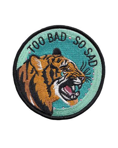 Too Bad Patch Cloth Label, Cry It Out, Rose Patch, Emotionally Drained, Triumph Tiger, Cute Patches, Cool Patches, Sticker Patches, Patches Jacket