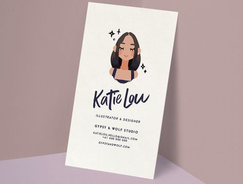 Animator Business Card Design, Bussiness Card Artist, Business Card Ideas For Artists, Artist Business Card Design Creative, Illustrator Business Card Design, Animation Business Cards, Illustrated Business Cards, Business Card Illustration, Art Business Cards Creative