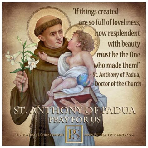 Portraits of Saints on Instagram: “Happy Feast Day Saint Anthony of Padua Doctor of the Church 1195-1231 Feast Day: June 13 #SaintAnthony is typically depicted with a book…” Saint Anthony Of Padua Quotes, Happy Feast Day, St Anthony Of Padua, Mary Images, Saints Quotes, Happy Feast, Anthony Of Padua, Saint Anthony Of Padua, Saint Jude