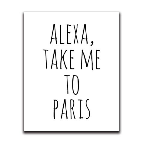 Amazon.com: Moonlight Makers Funny Wall Decor With Sayings, Alexa Take Me To Paris, Funny Wall Art, Room Decor for Bedroom, Bathroom, Kitchen, Office, Living Room, Apartment, and Dorm Room (8"x10") : Handmade Products Paris Theme Bathroom, Paris Themed Bedroom Decor, Paris Bathroom, Take Me To Paris, Paris Themed Bedroom, Paris Kitchen, Funny Wall Decor, Living Room Apartment, Bathroom Posters