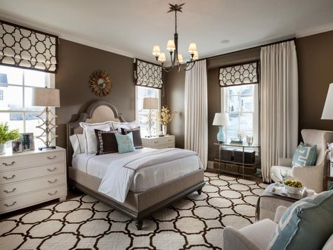 Master Bedroom Pictures From HGTV Smart Home 2014 | HGTV Smart Home 2014 | HGTV 3 Windows In A Row, Transitional Style Bedroom, Bedroom Trends, Transitional Bedroom, Decor Ikea, Bedroom Pictures, Bedroom Walls, Master Bedrooms, Bedroom Paint