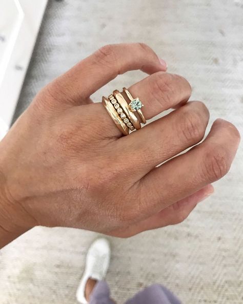 Jane Pope Jewelry Vintage Stacked Wedding Rings, Stacking Rings Wedding, Ring Stack, Stil Inspiration, Stacked Jewelry, I Love A, Fine Jewelry Designers, Jewelry Inspo, Wedding Ring Sets