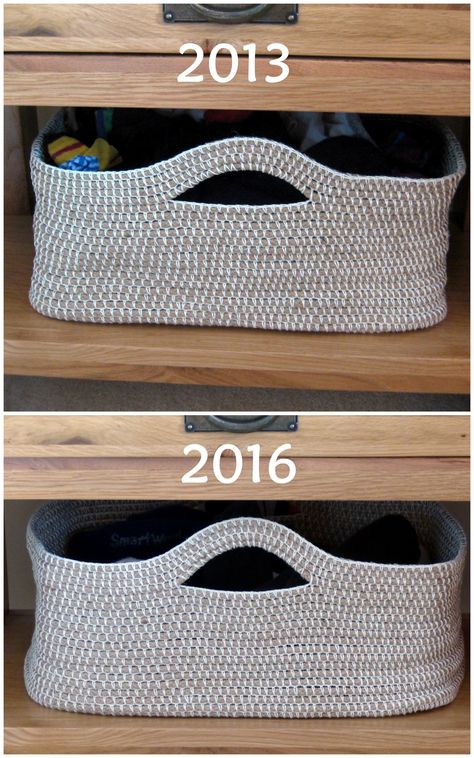 Crochet Rope Basket, Diy Rope Basket, Crochet Storage Baskets, Crochet Basket Pattern Free, Basket Crochet, Crochet Baskets, Basket Making, Crochet Storage, Jute Basket