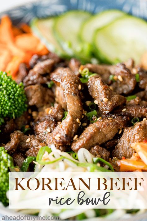 Korean Beef Sides, Asian Steak Bowl, Steak Rice Bowl Recipes, Steak And Broccoli Rice Bowl, Korean Steak Bowl, Steak And Rice Bowl, Asian Steak Rice Bowl, Korean Beef Bowl Meal Prep, Steak Bowl Recipe