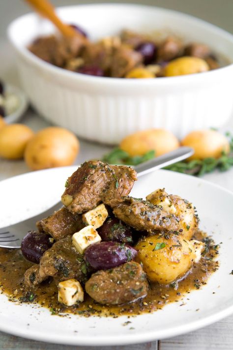 Olive Oil Marinade, Lamb Stew Recipes, Greek Lamb, Survive Winter, Veal Recipes, Lamb Stew, Lemon Olive Oil, Food History, Lamb Recipes