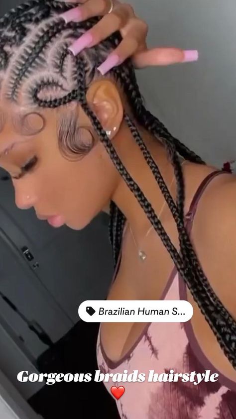 Edges Ideas, Braids Human Hair, Cornrow Designs, Hairstyle Braids, Gorgeous Braids, Braided Hairstyles For Black Women Cornrows, Beautiful Black Hair, Protective Hairstyles For Natural Hair, Braided Cornrow Hairstyles