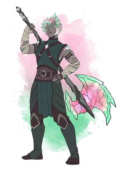 [ART] [OC] Hiraani, Earth Genasi Wild Magic Barbarian : DnD Wild Magic Barbarian, Magic Barbarian, Earth Genasi, Barbarian Dnd, Wild Magic, Dnd Races, One D, Male Character, Dungeons And Dragons Characters