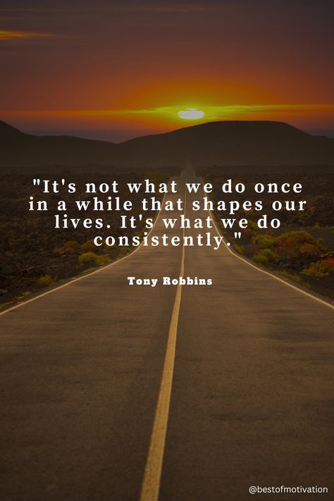 🔄 Consistency is key! Tony Robbins reminds us. Tony Robbins Quotes Mindset, Consistency Quotes, Tony Robbins Quotes, Consistency Is Key, Thought Provoking Quotes, Quote Board, Embrace Life, 2025 Vision, Winston Churchill