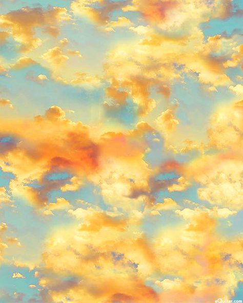 Yellow Clouds, Yellow Cloud, Island Sunset, Lavender Mist, Yellow Quilts, Room Wall Painting, Yellow Sky, Quilt Stores, Quilt Projects