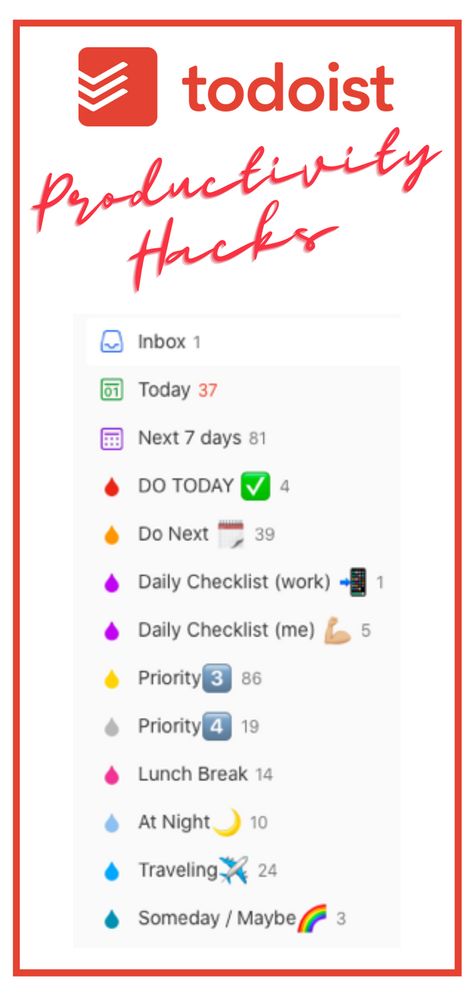 Getting Things Done Planner, Todoist Setup, Todoist Ideas, Todoist Templates, Todoist Gtd, Getting Things Done System, Productivity Gadgets, Gtd Planner, Business Planner Printables