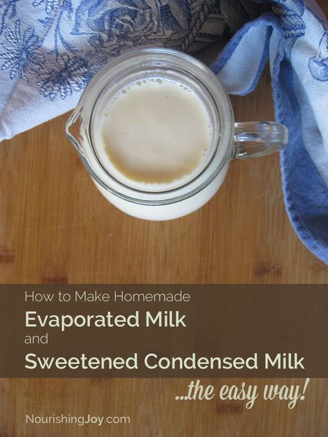 How to Make Homemade Evaporated Milk and Sweetened Condensed Milk (the Easy Way) Homemade Evaporated Milk, Condensed Milk Uses, Make Sweetened Condensed Milk, Condensed Milk Recipe, Homemade Sweetened Condensed Milk, Milk Substitute, Favorite Holiday Desserts, Condensed Milk Recipes, No Churn Ice Cream