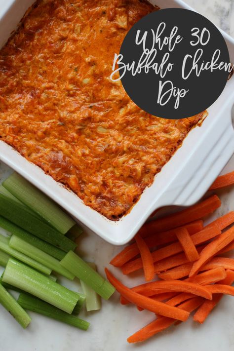 Buffalo chicken dip since we'll be on the Whole30 train for the super bowl. Thinking of making some "potato chips" to go with it because those carrots and celery in the picture are just making me sad. Whole 30 Approved Foods, Chips Dip, Whole 30 Snacks, Cheesecake Dip, Whole 30 Approved, Whole 30 Diet, Tailgating Recipes, Chicken Dip, Buffalo Chicken Dip