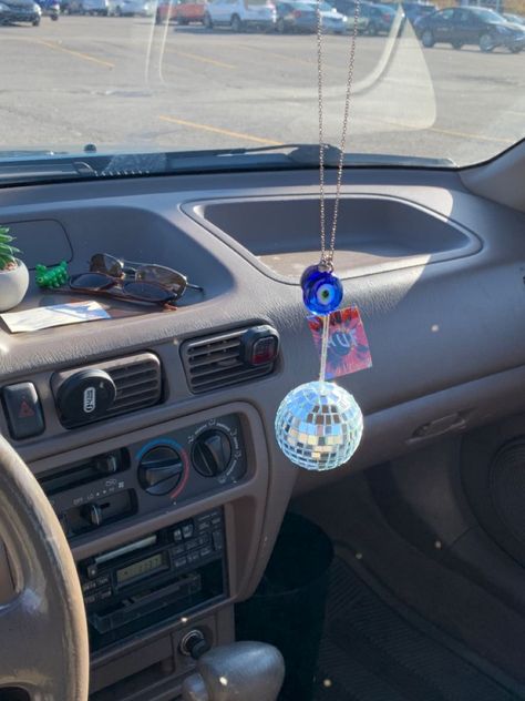 Car Dashboard Decor Aesthetic, Evil Eye Car Decor, Dashboard Decorations Car, Car With Stickers, Car Decorations For Wedding, Inside Car Decorations, Evil Eye Sticker, 2023 Cars, Car Decoration Ideas