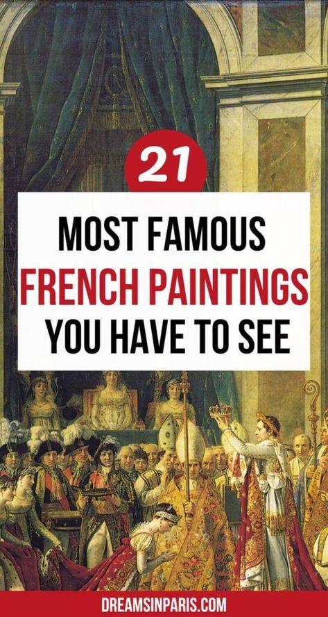 Want to learn more about France’s art? This article will show you the most famous French paintings that have inspired art connoisseurs for generations! famous paintings in France | famous paintings of France | french paintings| paintings by french artists| famous french artwork| famous art in France | paintings from France. Famous French Paintings, Artwork Famous, Famous Impressionist Paintings, Liberty Leading The People, French Artwork, About France, Most Famous Paintings, French Paintings, Ancient Paintings