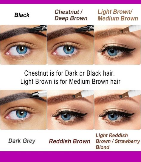 Eyebrow Pen Light Brown Eyebrows, Light Brown Highlights, Winged Eyeliner Stamp, Light Brow, Brown Eyebrows, Medium Brown Hair, Eyebrow Pen, How To Draw Eyebrows, Brown Makeup