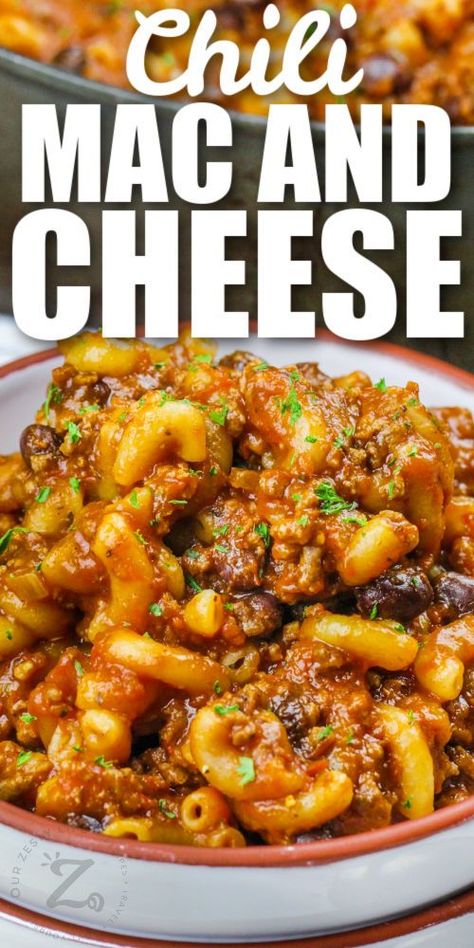 What To Make With Velveeta Cheese, Recipes With Nacho Cheese, Chili Mac And Cheese Crockpot, One Pot Chili Mac And Cheese, Chilli Mac Recipe, Chili Cheese Macaroni, Chili Mac N Cheese, Easy Chili Mac Recipe, Chili Mac Crockpot