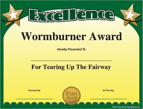 Free funny golf awards and sports award certificates from comedian Larry Weaver www.funawards.com/sports-awards/ Cheer Awards, Funny Office Awards, Funny Employee Awards, Employee Awards Certificates, Funny Award, Funny Awards Certificates, Templates Funny, Work Awards, Funny Certificates