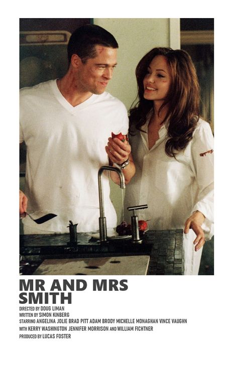 Mr Mrs Smith Poster, Mr And Mrs Smith Poster, Mr And Mrs Smith Aesthetic, Mrs And Mr Smith, Couples From Movies, Movies Wallpaper, Stile Kendall Jenner, Series Posters, Tv Posters