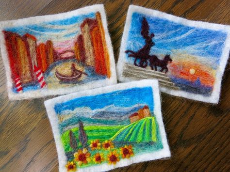 Cassie Stephens High School Crafts, Handmade Business Cards, Needle Felting Diy, Felt Pictures, Needle Felting Tutorials, Needle Felting Projects, Felting Tutorials, Art Lessons Elementary, Middle School Art