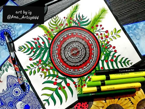 Christmas mandala art Christmas Mandala Drawing, Christmas Mandala Art, Christmas Mandala, Mandala Design Art, Mandala Drawing, Diy Birthday Gifts, Diy Birthday, Winter Landscape, Mandala Design