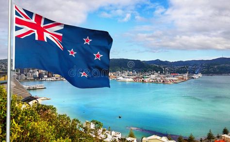 New Zealand - Flag - Wellington. New Zealand - Capital City Wellington view with , #Sponsored, #Wellington, #Flag, #Zealand, #Capital, #flag #ad Flag Of New Zealand, New Zealand Flag Wallpaper, Wellington New Zealand Aesthetic, New Zealand Wallpaper, New Zealand Aesthetic, New Zealand City, Nz All Blacks, Flag Image, New Zealand Tattoo