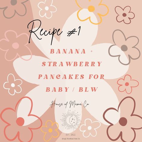 BANANA STRAWBERRY PANCAKES FOR BABY / BLW Pancakes For Baby, Strawberry Pancake, Strawberry Pancakes, Baby Pancakes, Led Weaning, Baby Led Weaning, Weaning, Meals For One, Pancakes