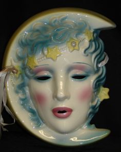 Sculpture Inspiration, Mask Aesthetic, Ceramic Mask, Clown Mask, Clown Faces, Wall Mask, Ceramics Pottery Art, Masks Art, Arte Inspo