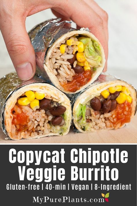 Copycat Chipotle, What Is Healthy Food, Veggie Burrito, Vegan Summer Recipes, Healthy Beef Recipes, Vegan Mexican Recipes, Low Carb Low Fat Recipes, Burritos Recipe, Boiled Egg Diet Plan