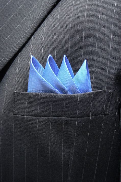 Suit Breast Pocket. Blue handkerchief inside a pinstripped suit breast pocket , #Sponsored, #Pocket, #Blue, #Suit, #Breast, #handkerchief #ad Suit Handkerchief, Pinstriped Suit, Lace Hankies, Blue Handkerchief, Rooftop Party, Custom Suits, Its A Mans World, Mens Style Guide, Custom Suit