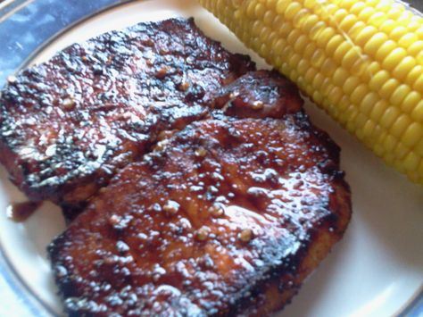 Grilled Root Beer Glazed Pork Chops Root Beer Pork Chops, Root Beer Pork, Glazed Pork Chops, Glazed Pork, Grilled Pork Chops, Boneless Pork Chops, Smoker Recipes, Boneless Pork, Grilled Pork