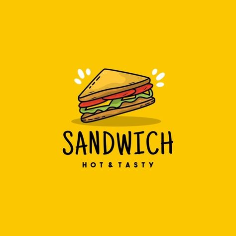 Creative sandwich icon logo illustration... | Premium Vector #Freepik #vector #logo #food #cartoon #bread Sandwich Logo Design Ideas, Sandwich Logo Design, Cartoon Sandwich, Sandwich Cartoon, Sandwich Vector, Sandwich Logo, Sandwich Illustration, Sandwich Drawing, Cartoon Bread