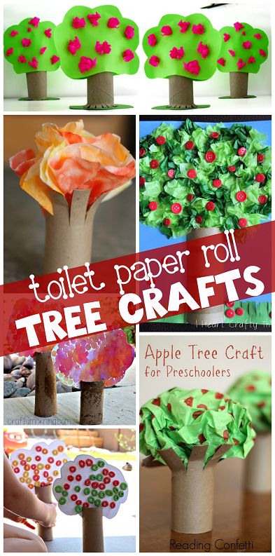 Toilet Paper Roll Tree Crafts for Kids to Make (Find apple trees, fall trees, jungle trees, and more!) #cardboard tubes | CraftyMorning.com Toilet Paper Roll Tree, Toilet Paper Trees, Paper Tree Craft, Tree Crafts For Kids, Jungle Trees, Paper Towel Crafts, Toilet Roll Craft, Fall Trees, Apple Trees