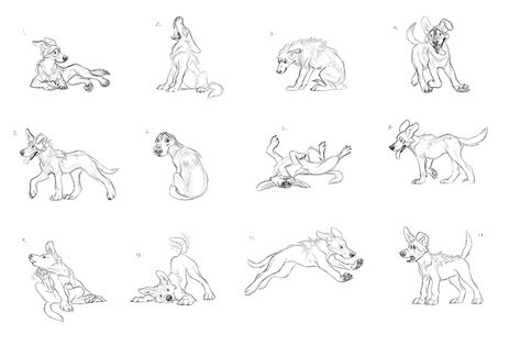 Shelved Sketchwork Dog Poses Illustration, Dog Sketch Cartoon, Dog Expression Illustration, Dog Character Expressions, Dog Illustration Art Character Design, Drawings Of Dogs, Golden Retriever Illustration, Animal Animation, Cartoon Dog Drawing